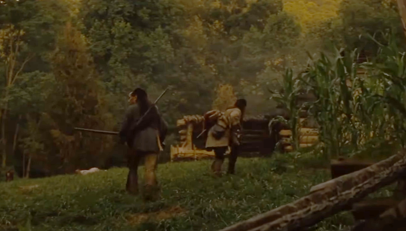 A screenshot from the movie The Last of the Mohicans