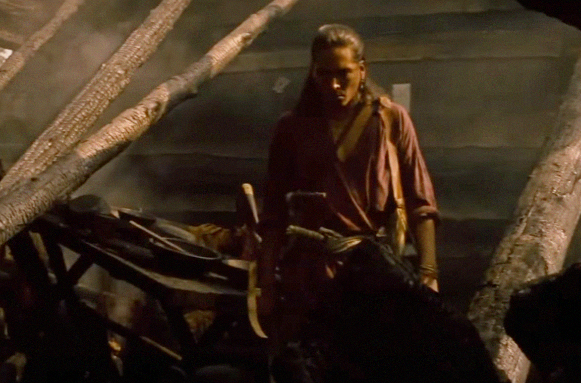 A screenshot from the movie The Last of the Mohicans