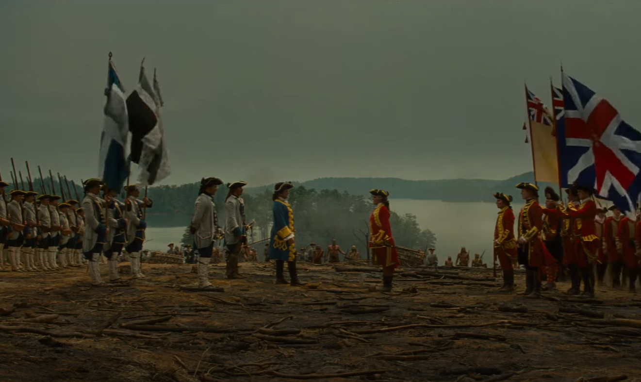 A screenshot from the movie The Last of the Mohicans