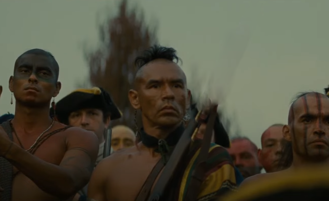 A screenshot from the movie The Last of the Mohicans