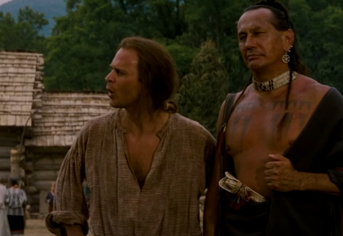 A screenshot from the movie The Last of the Mohicans