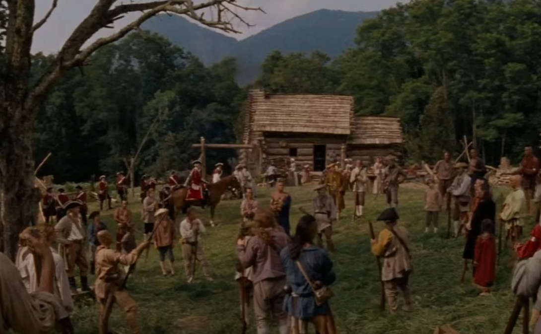 A screenshot from the movie The Last of the Mohicans
