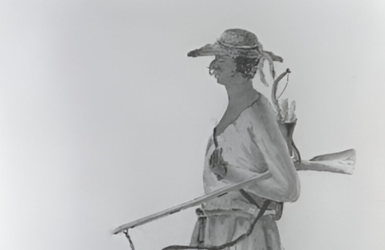 Drawing of a member of the Stockbridge Militia