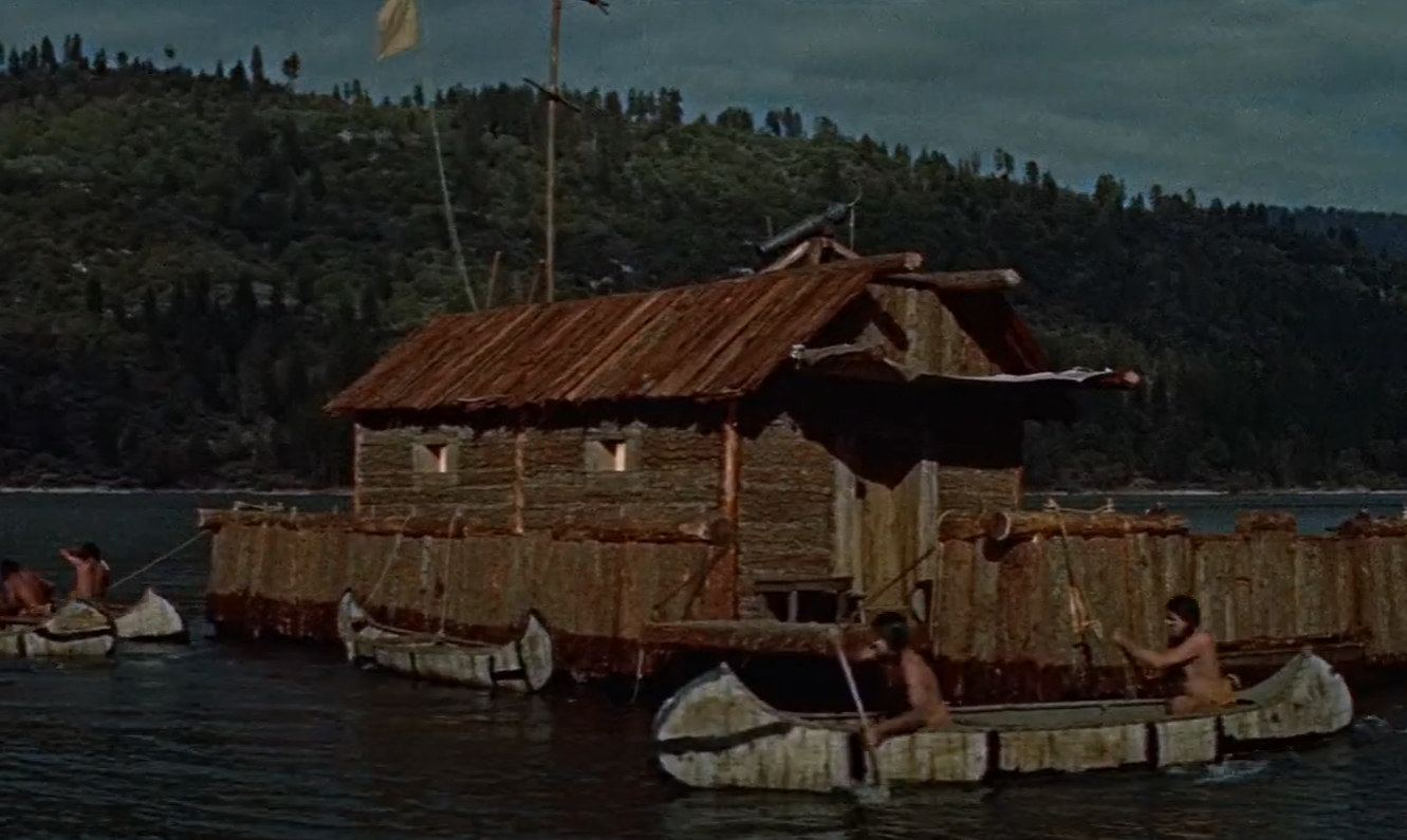 A screenshot from the movie The Deerslayer