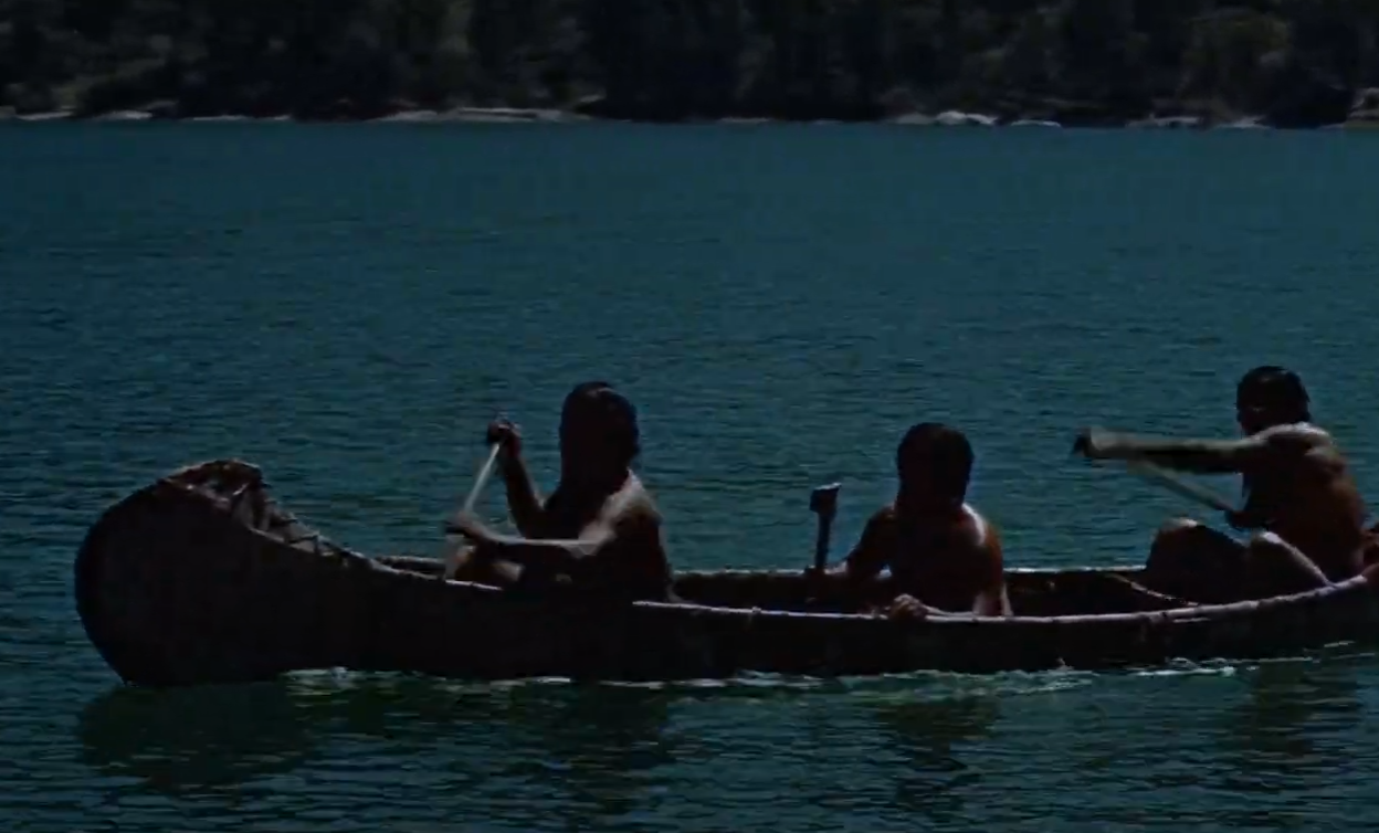 A screenshot from the movie The Deerslayer