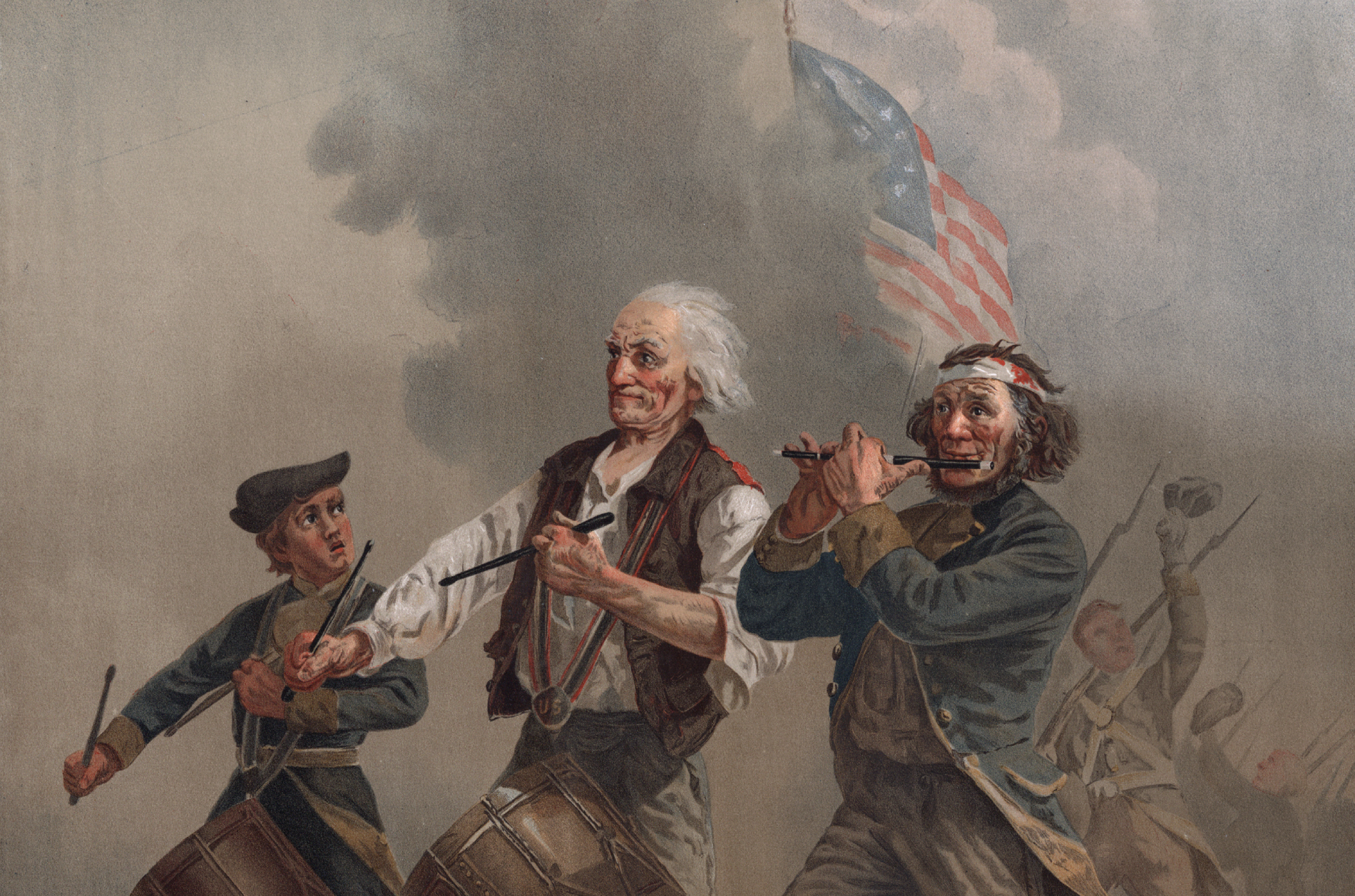 Group of patriots during the American Revolutionary War