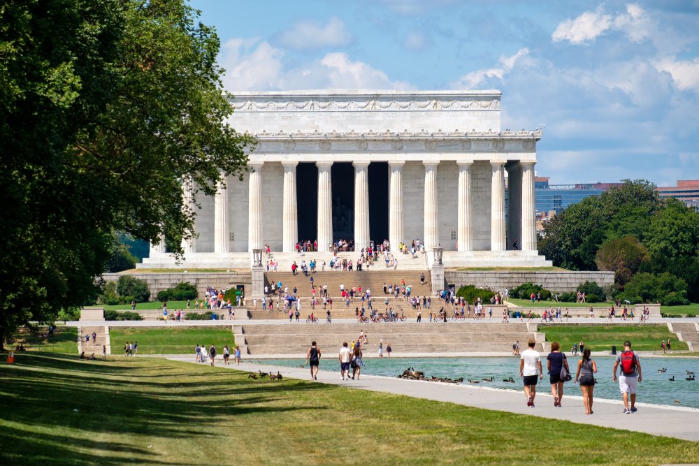 People Walking near The Lincoln Memorial in Washington D.C.