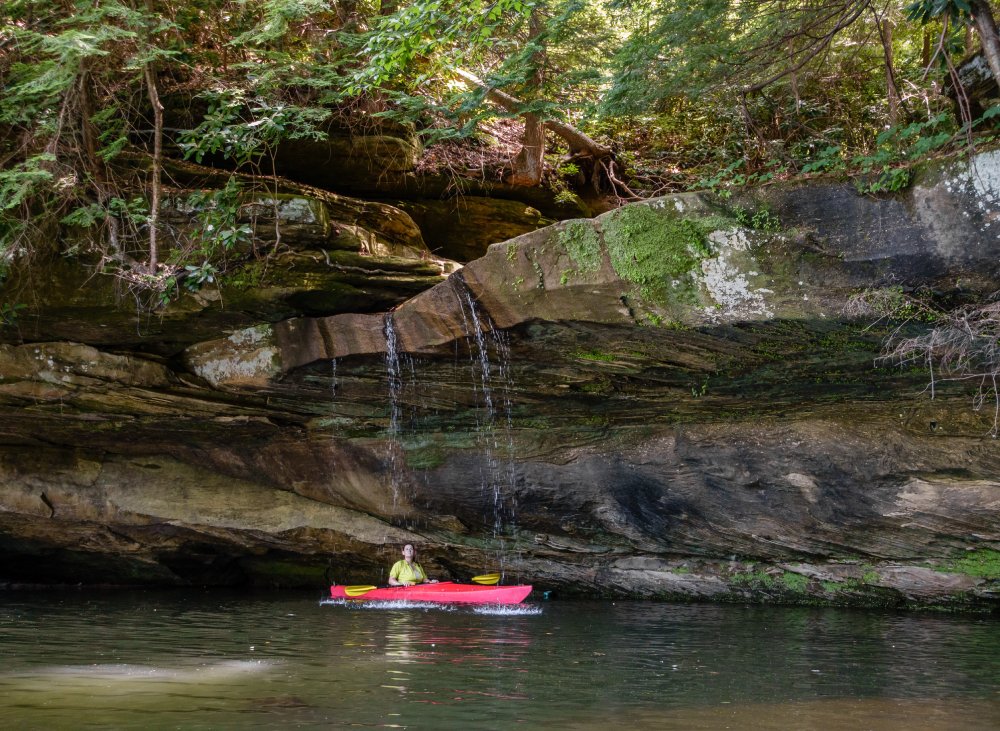 Photo of a Person Kayaking on Grayson Lake