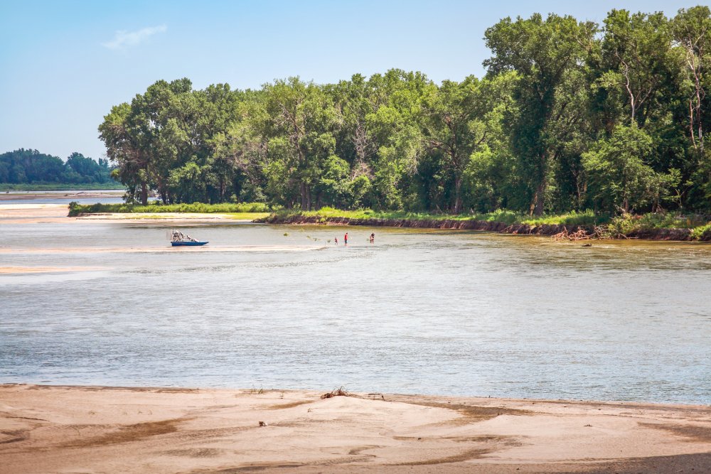 Landscape Photo of the Platte River sand bars west of Omaha, Nebraska