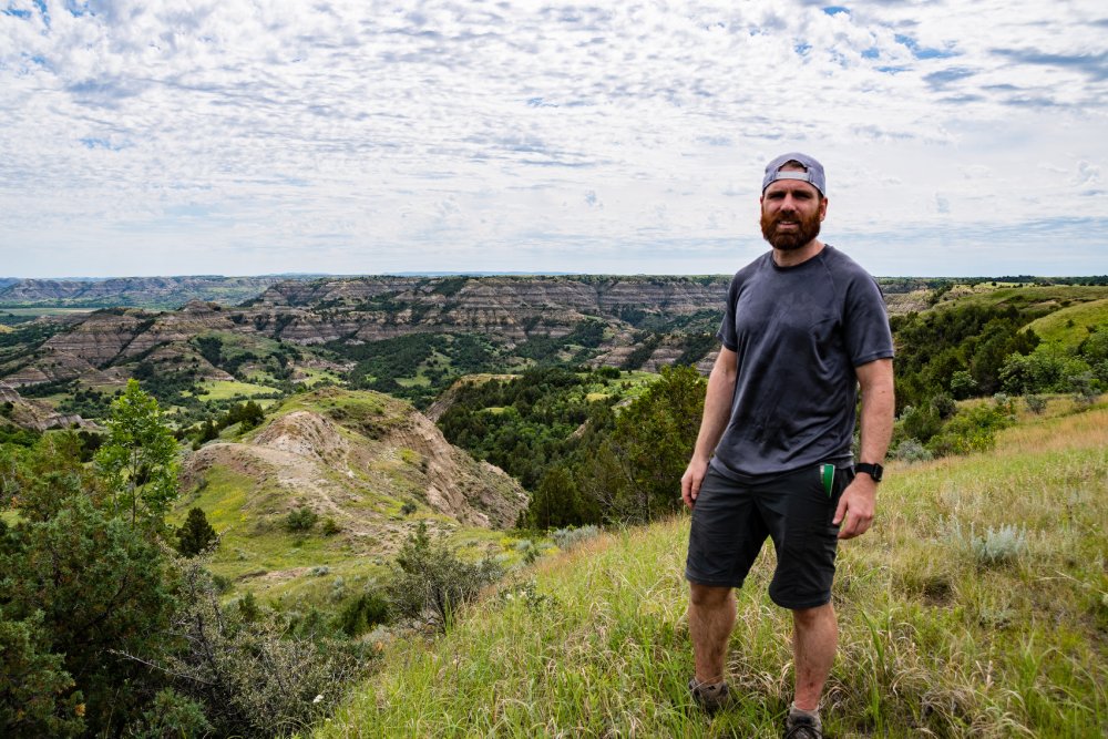 Portrait Photo of Bearded Hiker in Roosevelt National Park