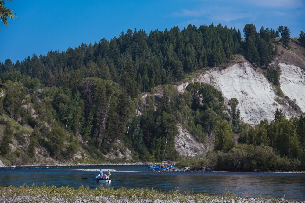 People go boating, fishing or for fun on the Snake River in Wyoming