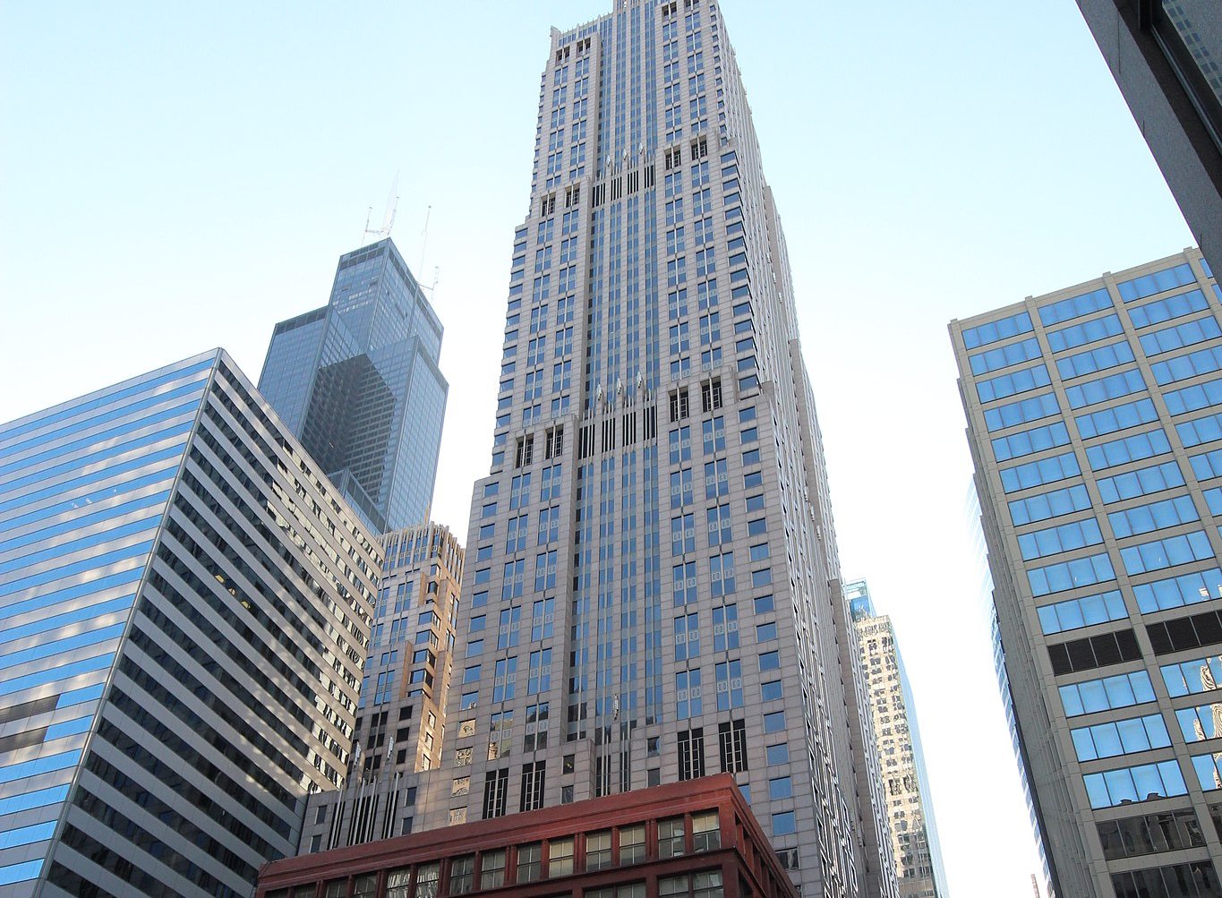 Franklin Center and a clear blue sky