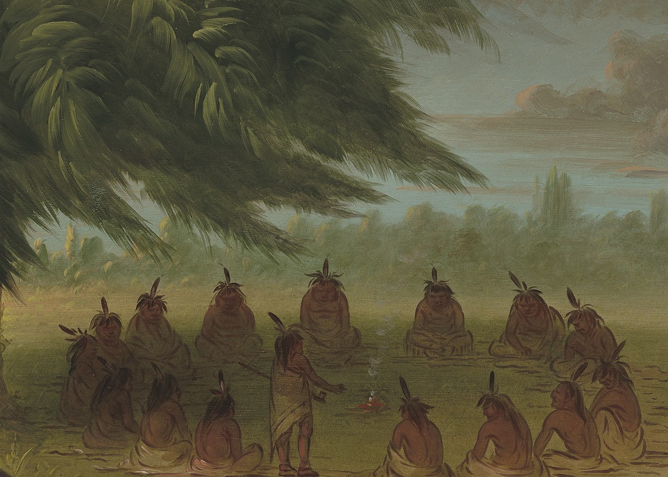 George Catlin, An Indian Council - Sioux