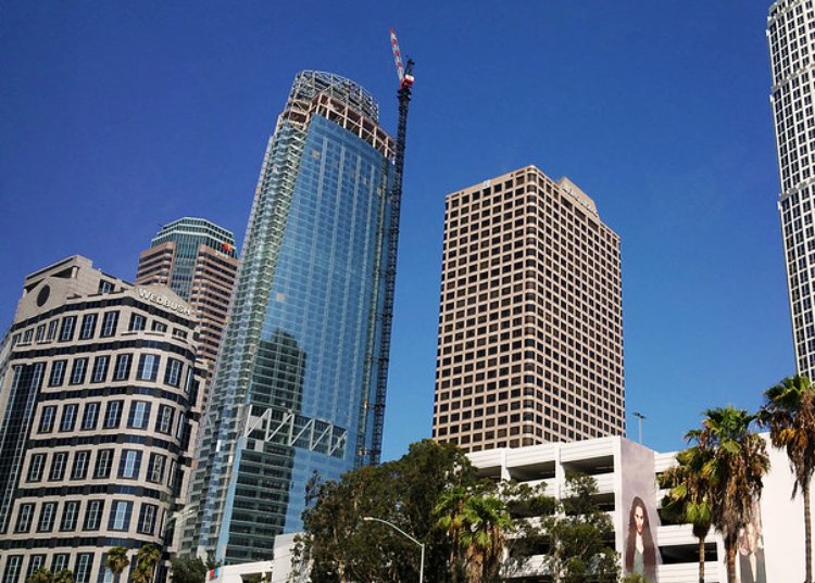 Wilshire Grand Center under construction