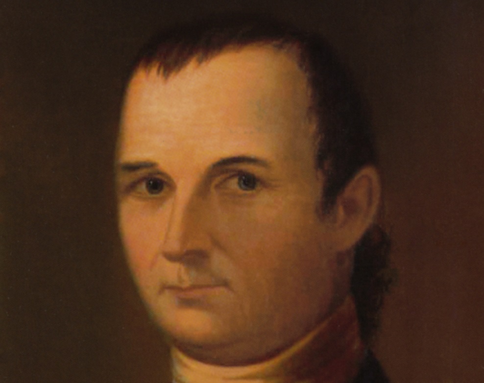 Oil on canvas portrait of Rev. w:Samuel Kirkland - 1870