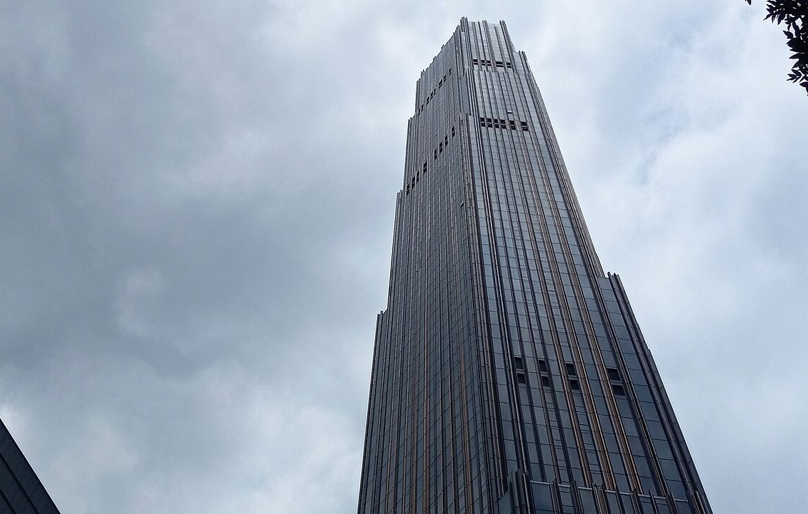 The Brooklyn Tower  and a cloudy sky