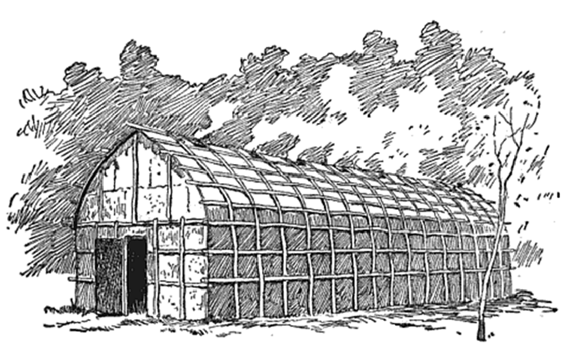 An Iroquois longhouse - 1913