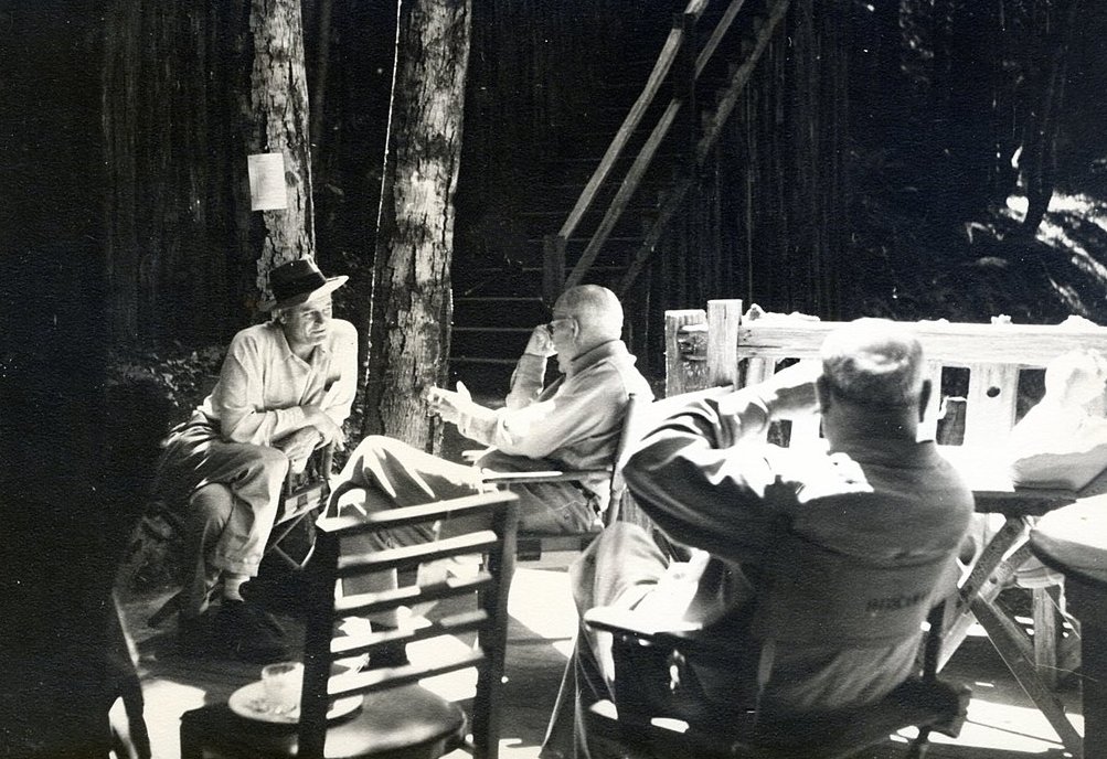 Grayscale Portrait Photo of Members of Bohemian Club