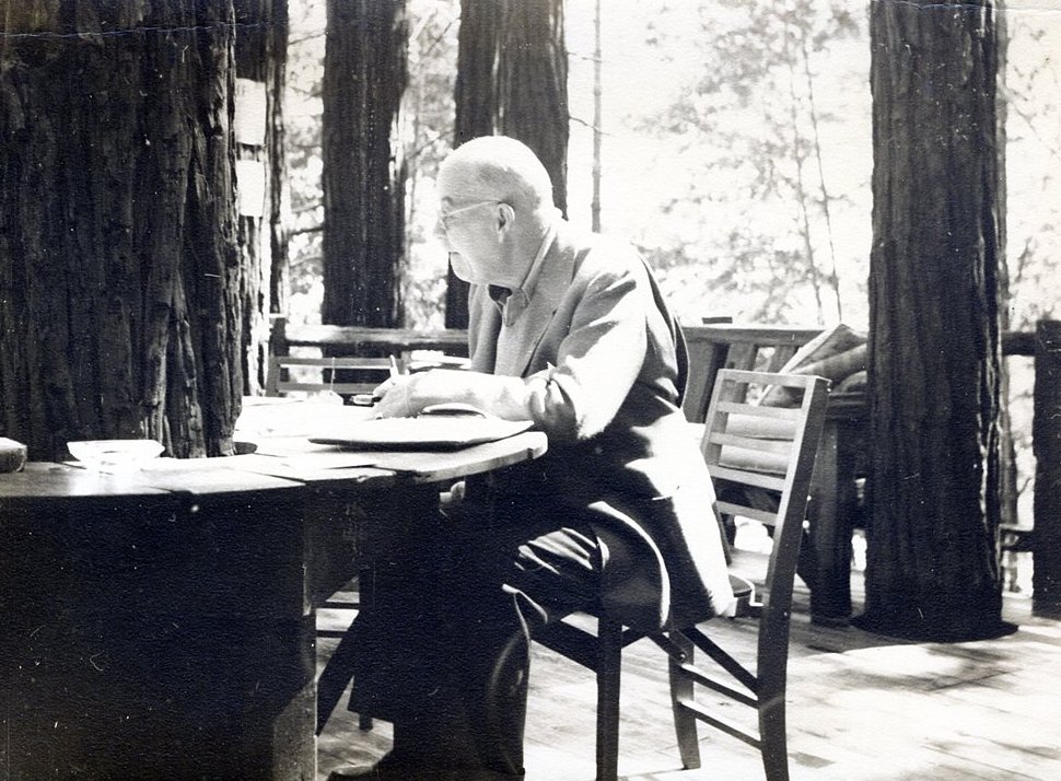 Grayscale Portrait Photo of Member of Bohemian Club