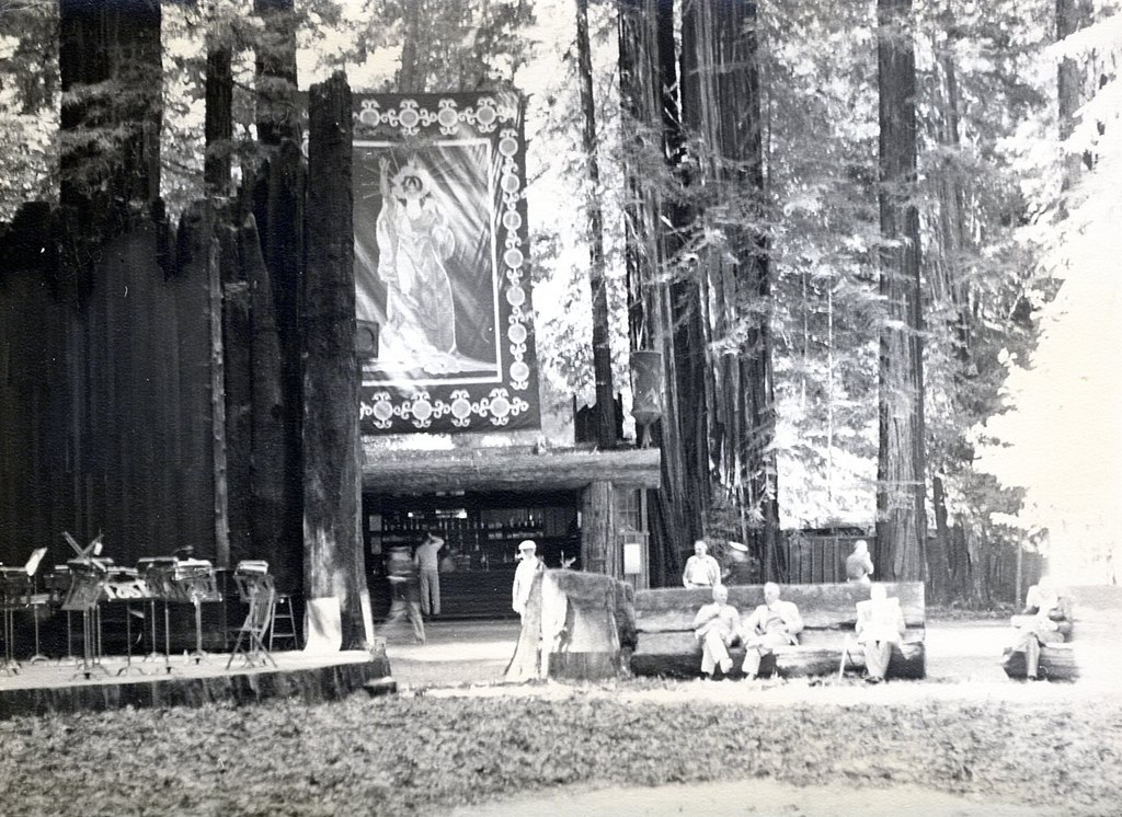 Grayscale Portrait Photo of Bohemian Grove Members