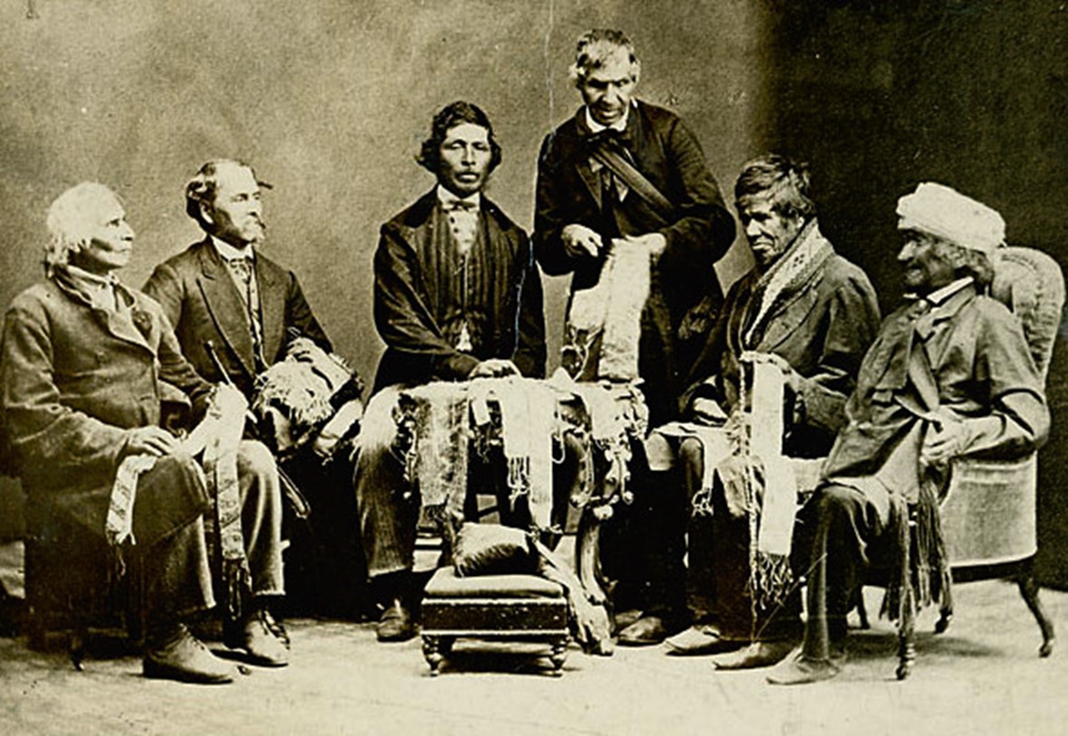 Chiefs Of The Six Nations At Brantford, Canada, Explaining Their Wampum Belts To Horatio Hale September 14, 1871