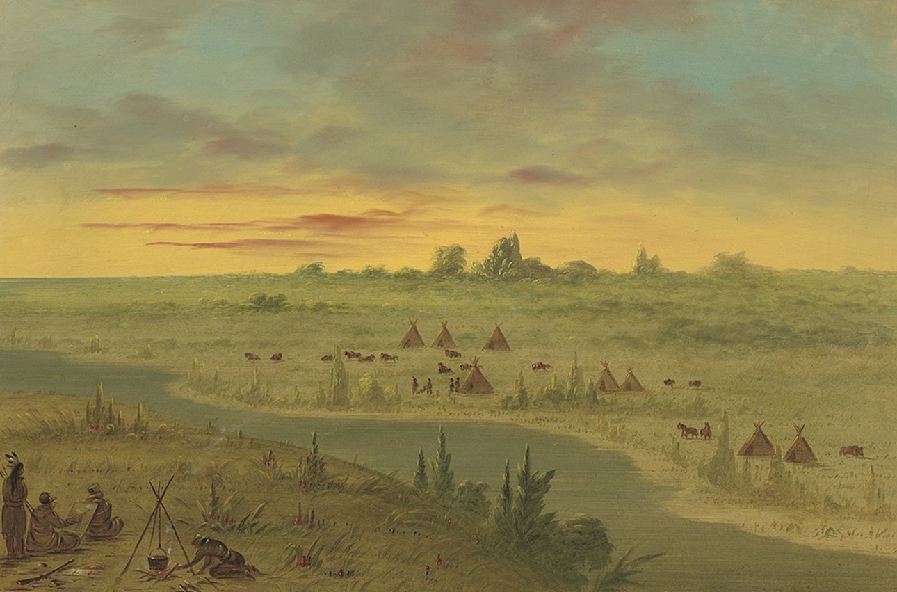 George Catlin, Encampment Of Pawnee Indians At Sunset