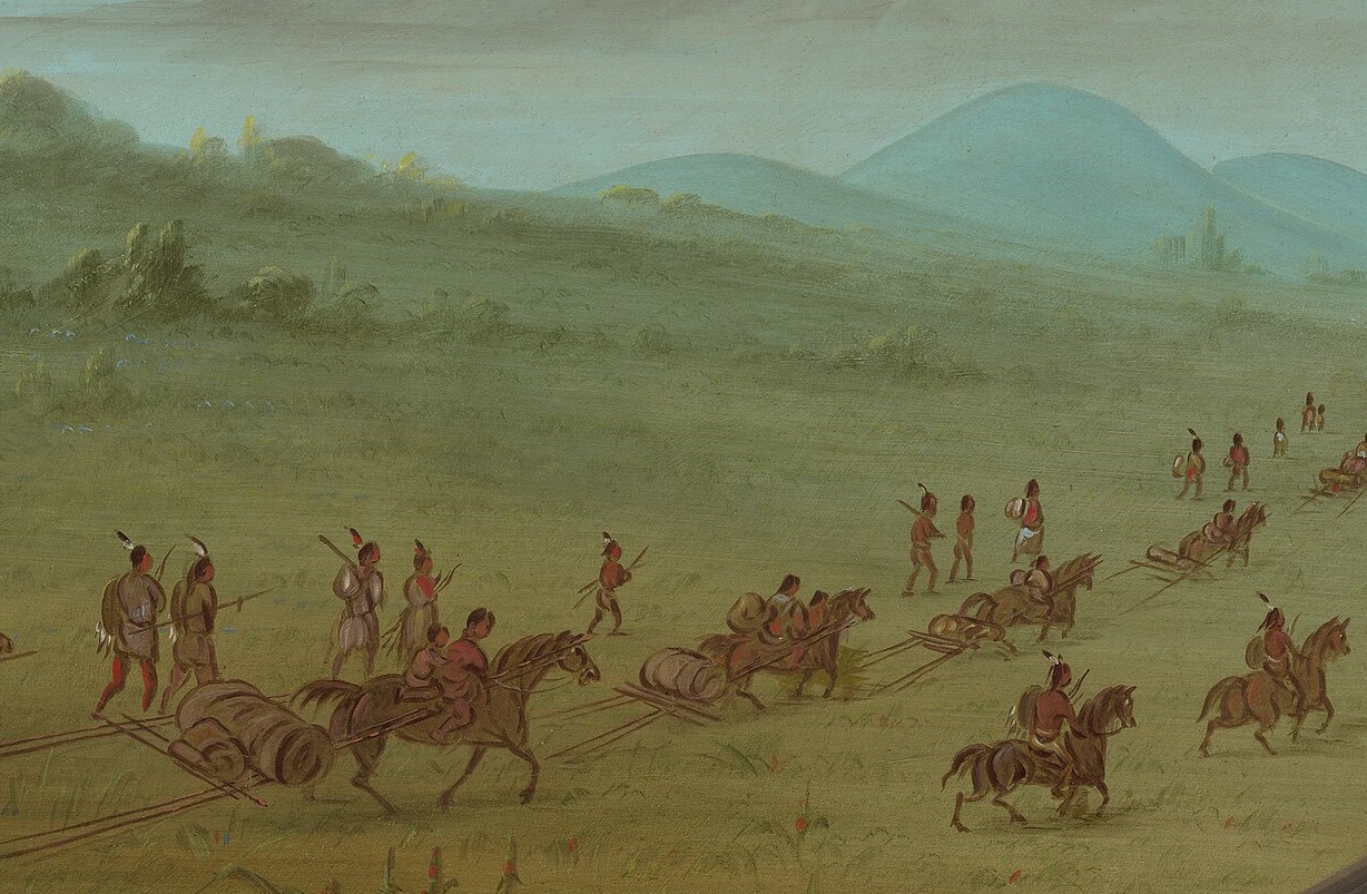 George Catlin, Halsey's Bluff - Sioux Indians On The March