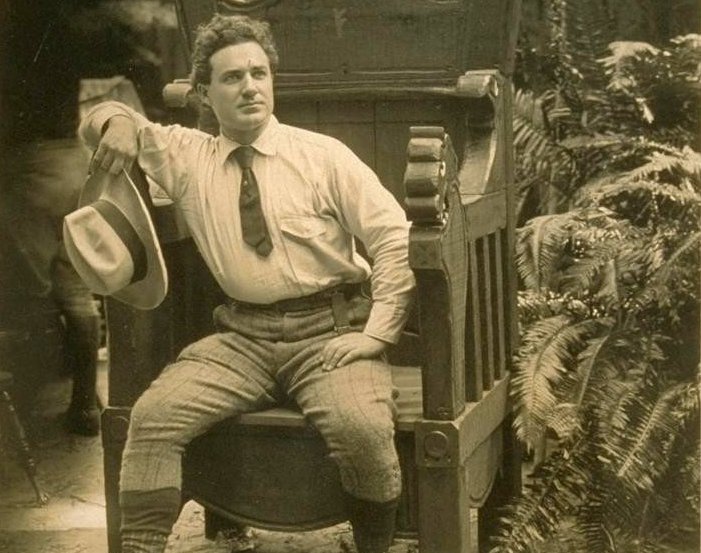 Grayscale Portrait Photo of Bohemian Grove Member George Scheffauer