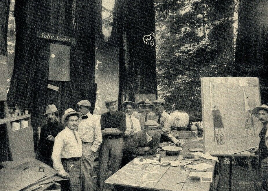 Grayscale Portrait Photo of Bohemian Grove Members