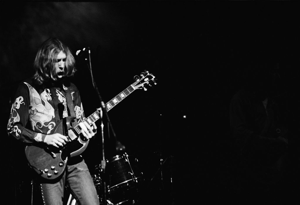 Musician Duane Allman (1946 - 1971) of American rock group The Allman Brothers Band performs