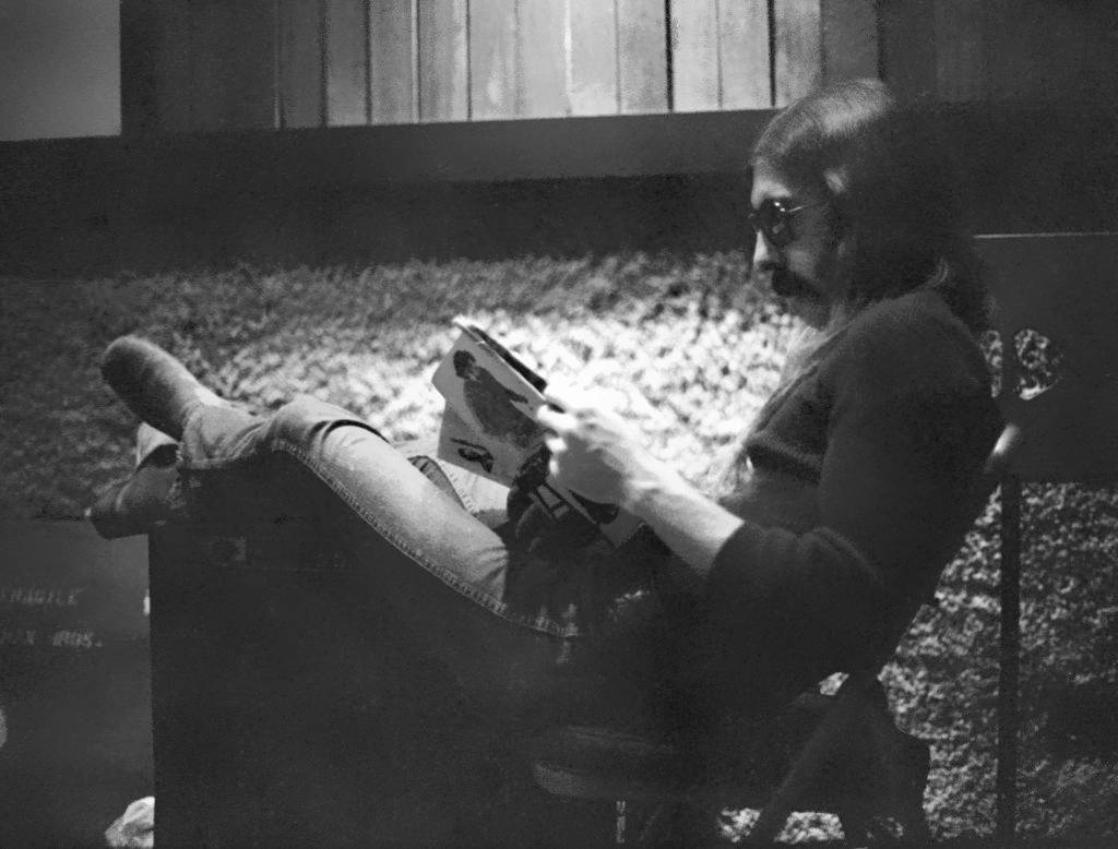 Bassist Berry Oakley takes a break from recording the