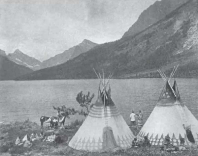 Blackfeet camp
