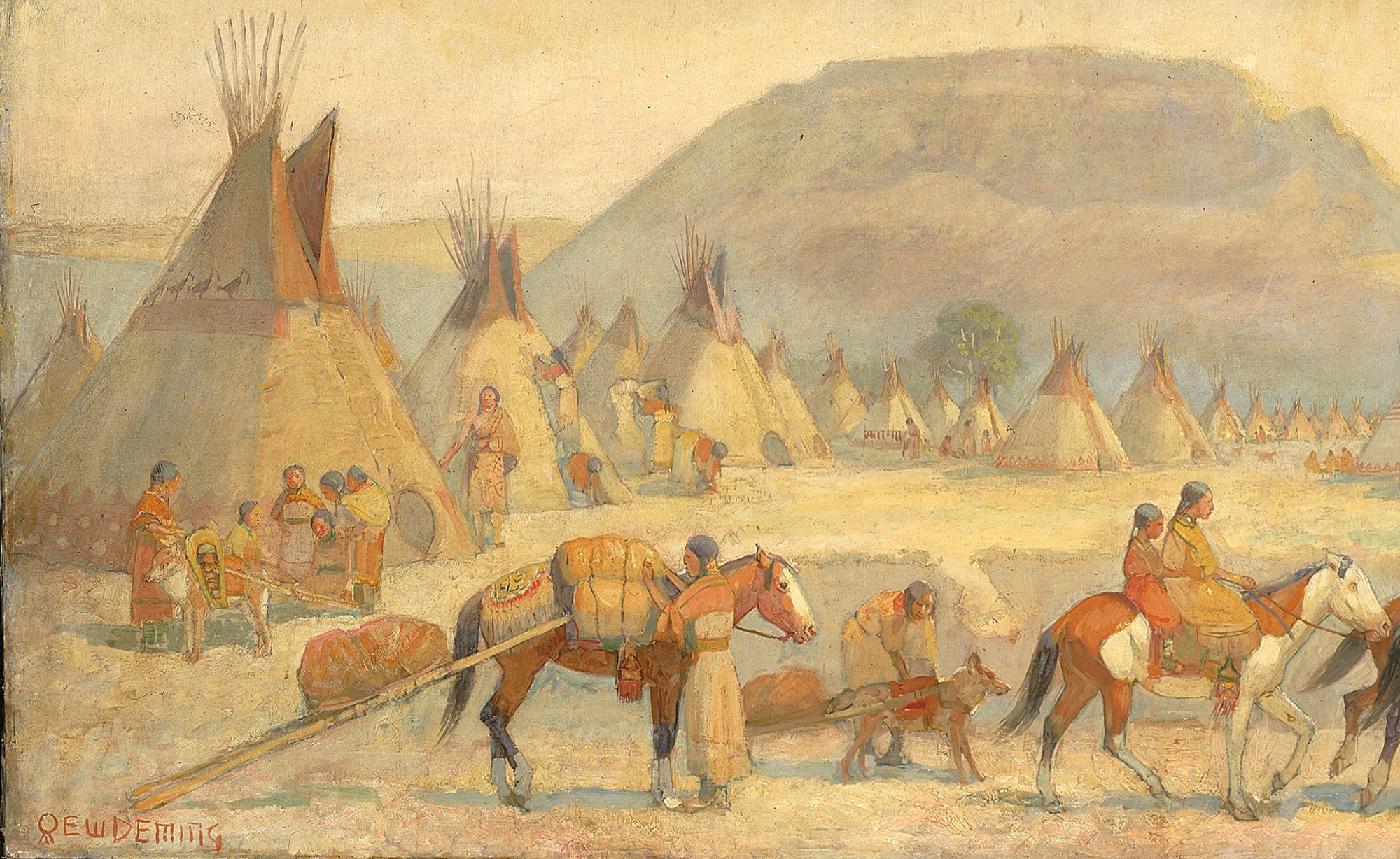 Blackfoot Camp Scene