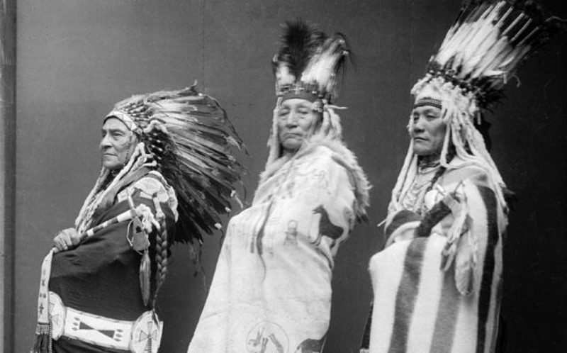 Three Blackfoot (Piegan) Men