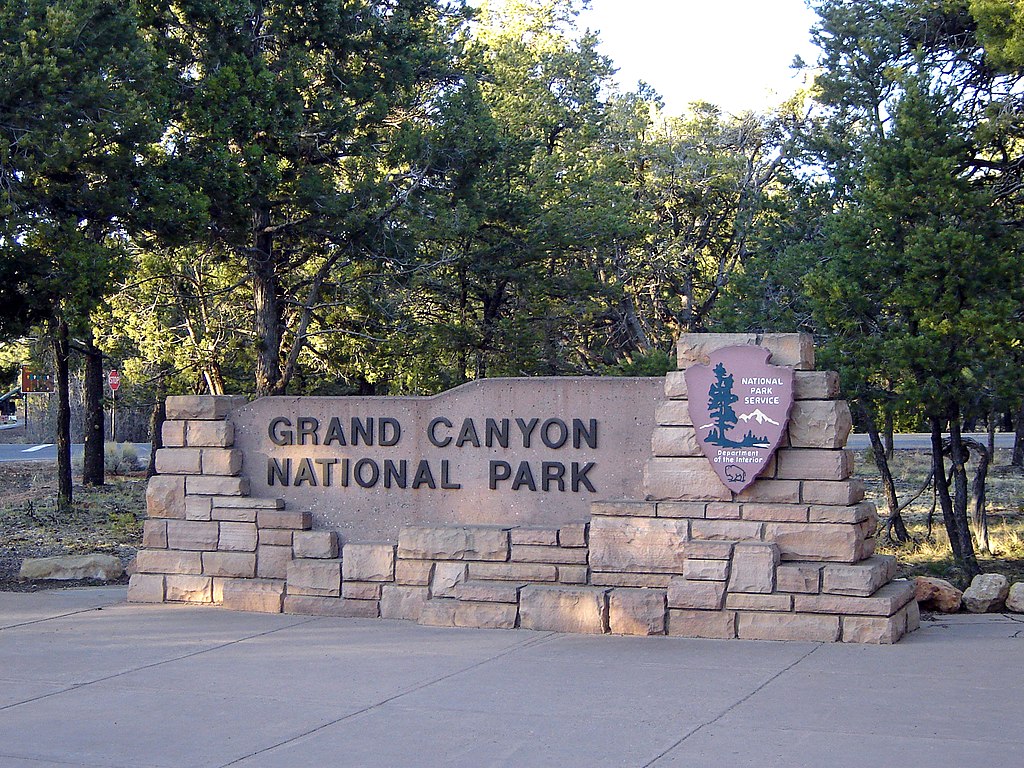 Grand Canyon National Park's South Entrance Sign
