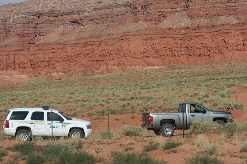 Grand Canyon with Navajo Nation police out in force