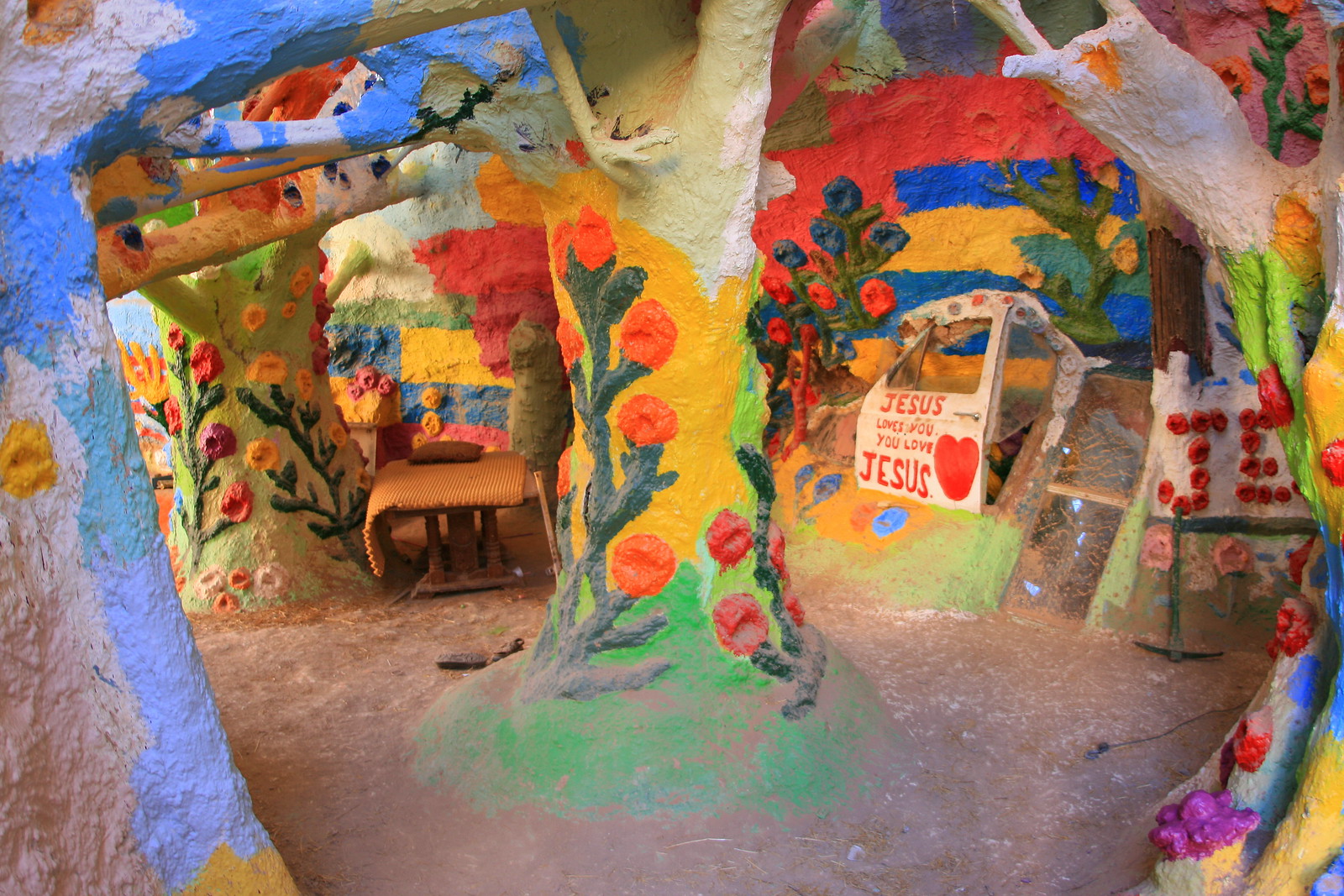 Inside Salvation Mountain Slab City - 2008