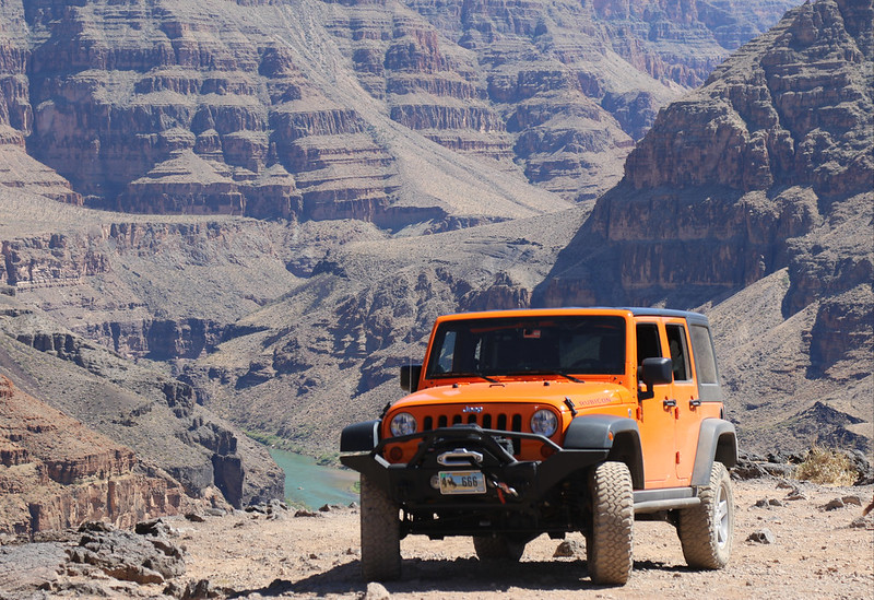 Jeep at Grand Canyon, Whitmore Canyon Overlook