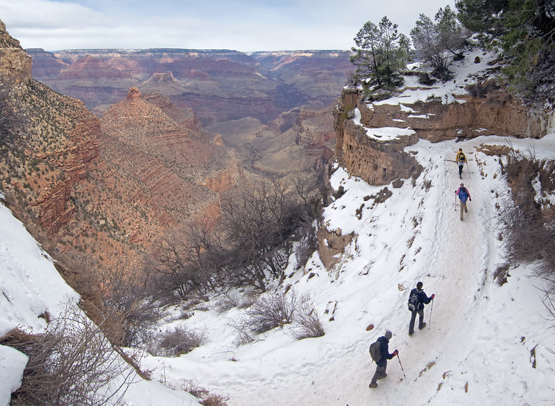 Grand Canyon National Park: Bright Angel Trail, Winter Hiking