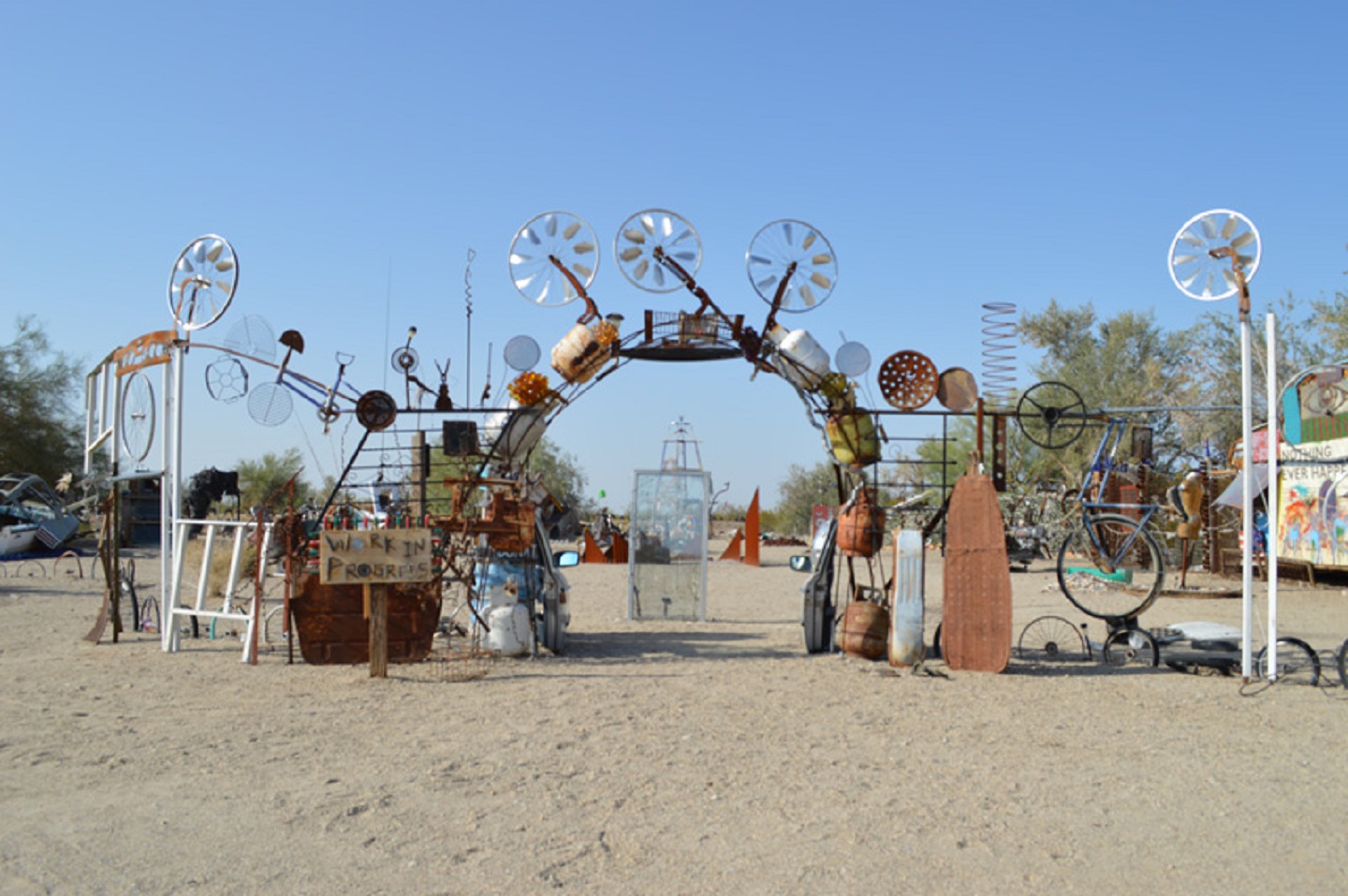 The entry to the sculpture garden at East Jesus by Royce Carlson - 2013