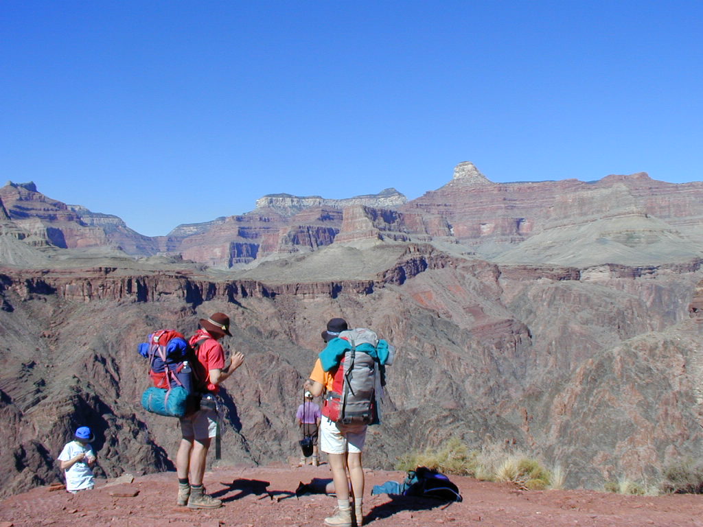 Landscape Photo of the Grand Canyon with hikers in front