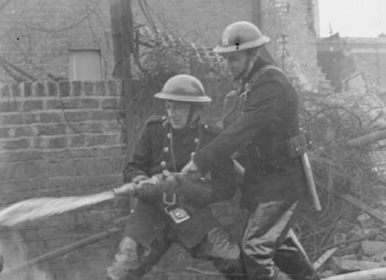 Men of the Auxiliary Fire Service in London, - 1940