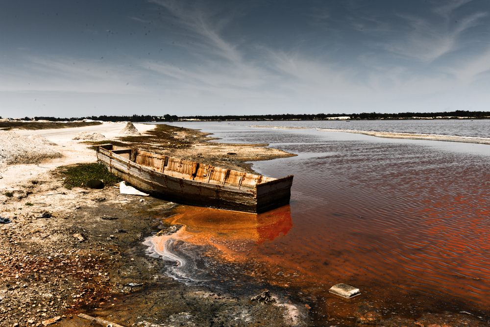 Lake Retba or Lac Rose, Senegal