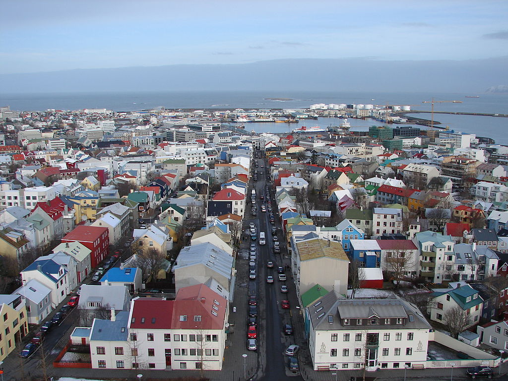 Landscape View of Reykjavik from Hallgrimskirkja