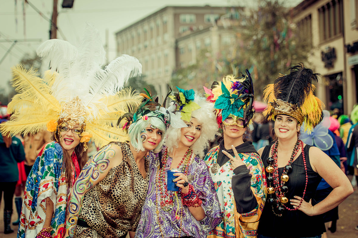 Mardi Gras Day on St. Charles Avenue, New Orleans - 2013