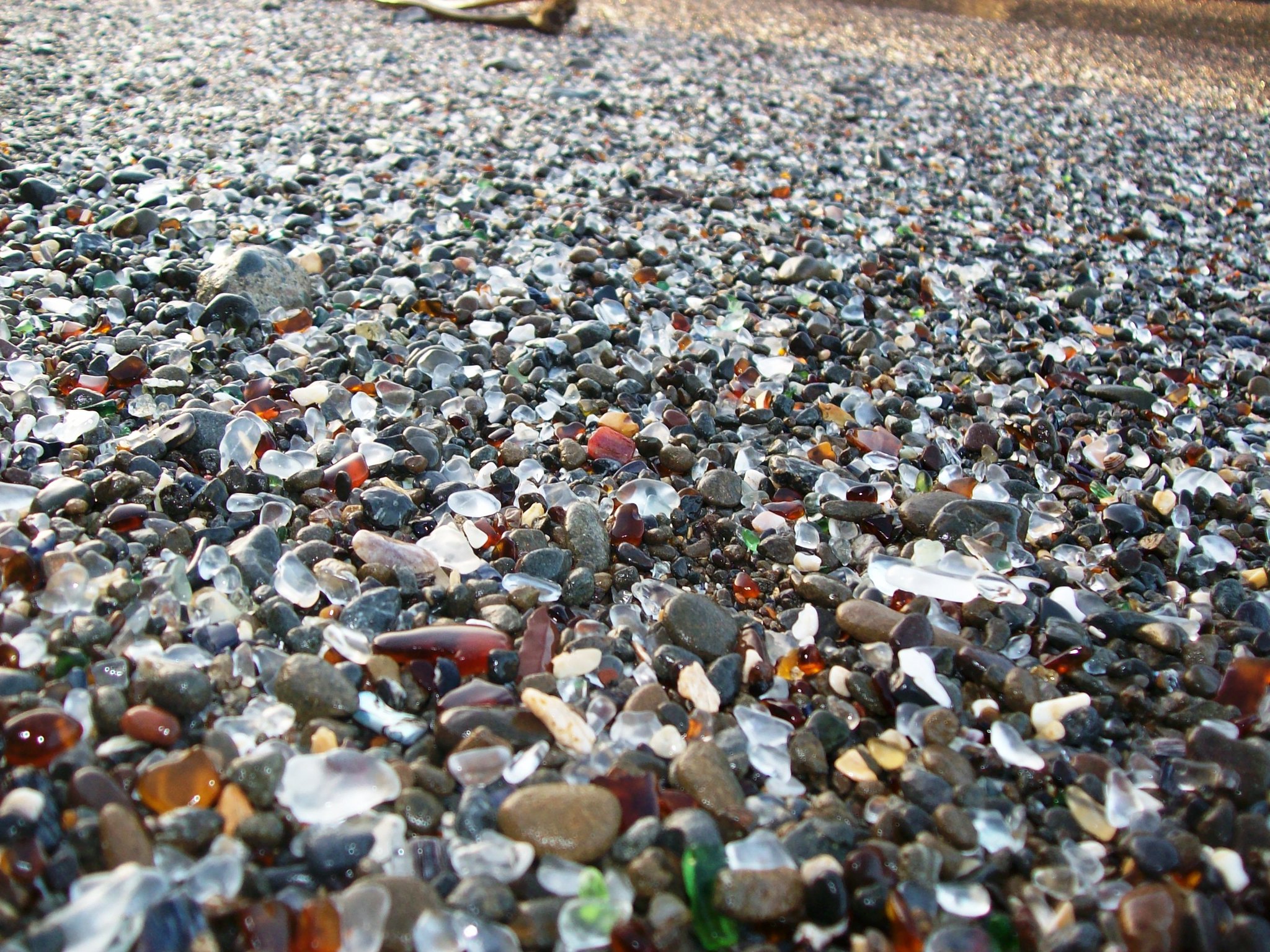 glass at beach