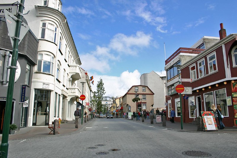 Bankastreati - one of the main shopping streets in Reykjavik, Iceland