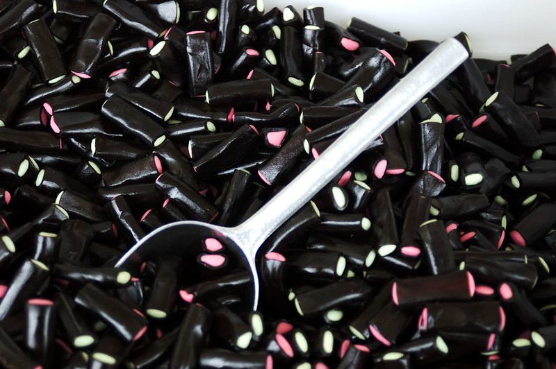 Black Licorice candies  at French market Colcehster