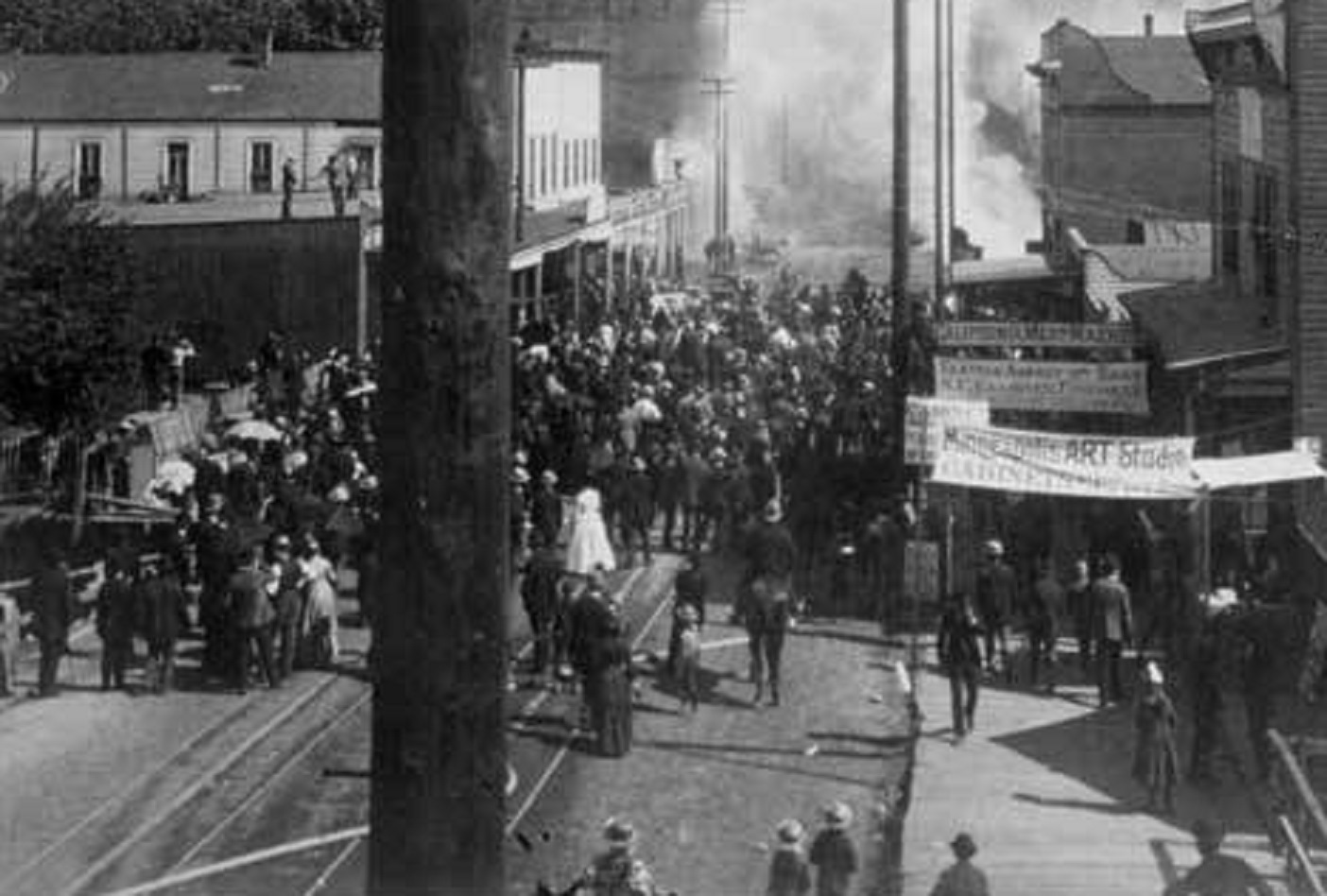 Start Of The Great Seattle Fire -  1889
