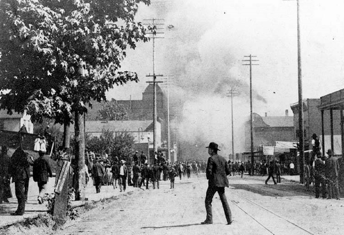 Start Of The Seattle Fire Of June 6, 1889, Looking South On 1St Ave